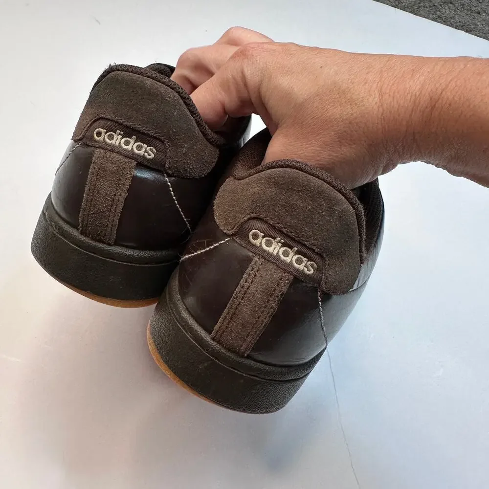 Adidas Brown Leather Dad Shoes